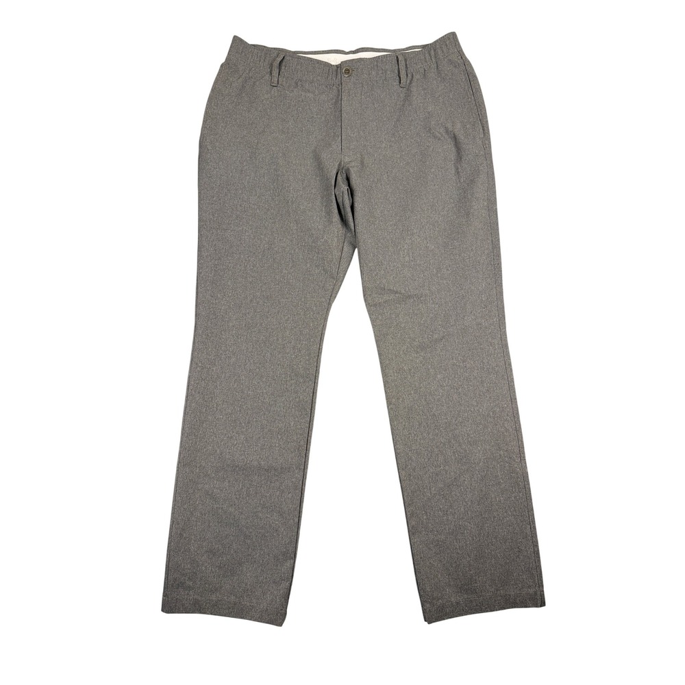 Under Armour Match Play Golf Pants Mens 38x32 Gray Performance Flat Front - Picture 2 of 8